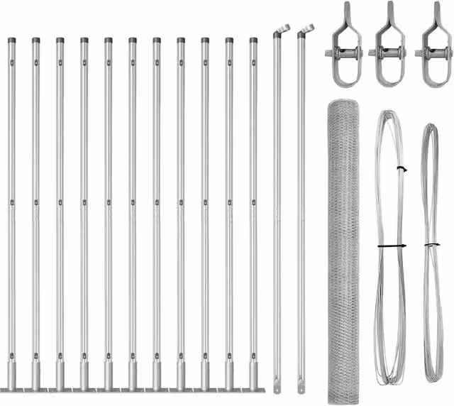 Palo per recinzione rettangolare in acciaio argentato DESIGN IN H: 160 cm, L: 12 cm, P: 3,2 cm