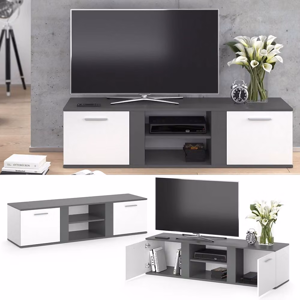 Mobile TV Novelli Vicco Antracite L: 155 cm, P: 41 cm, H: 31,9 cm – 2