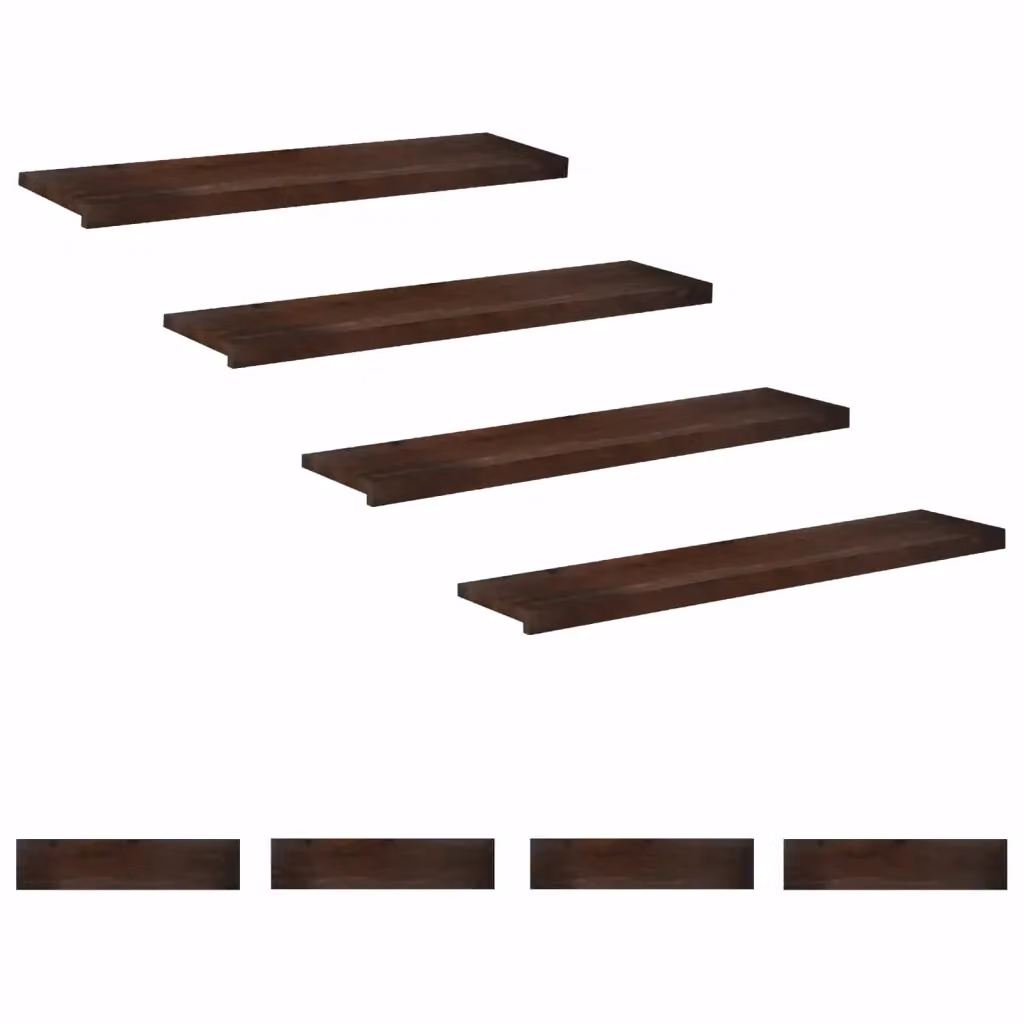 Set di 8 tappeti per scale vidaXL marrone, L/P/H: 110 x 25 x 2 cm – 2