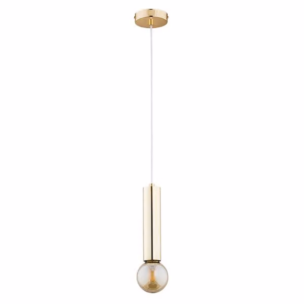 Lampada a sospensione industriale moderna dorata JAZZ 1xE27 15W ALF60776 Alfa