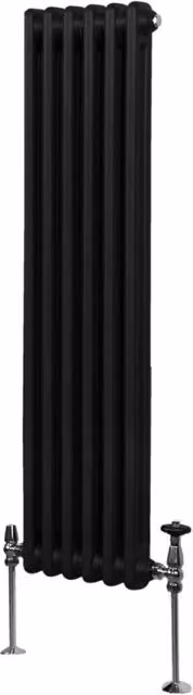 Termosifone Radiatore a 2 Colonne Verticale Monster Shop Nero H: 150 cm, L: 29,2 cm