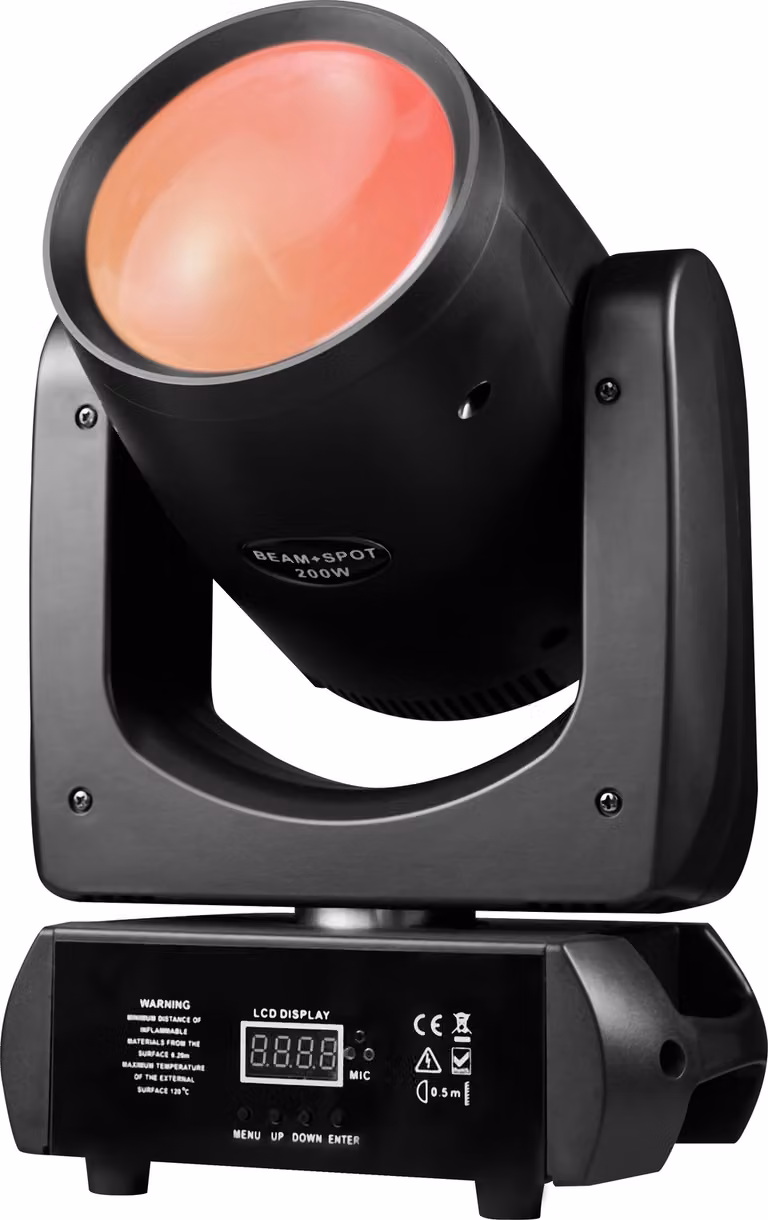 Proiettore mobile a LED da 200 W, 11 colori, strobo a 25 impulsi al secondo, fascio da 200 W – 1 pz., spina UE