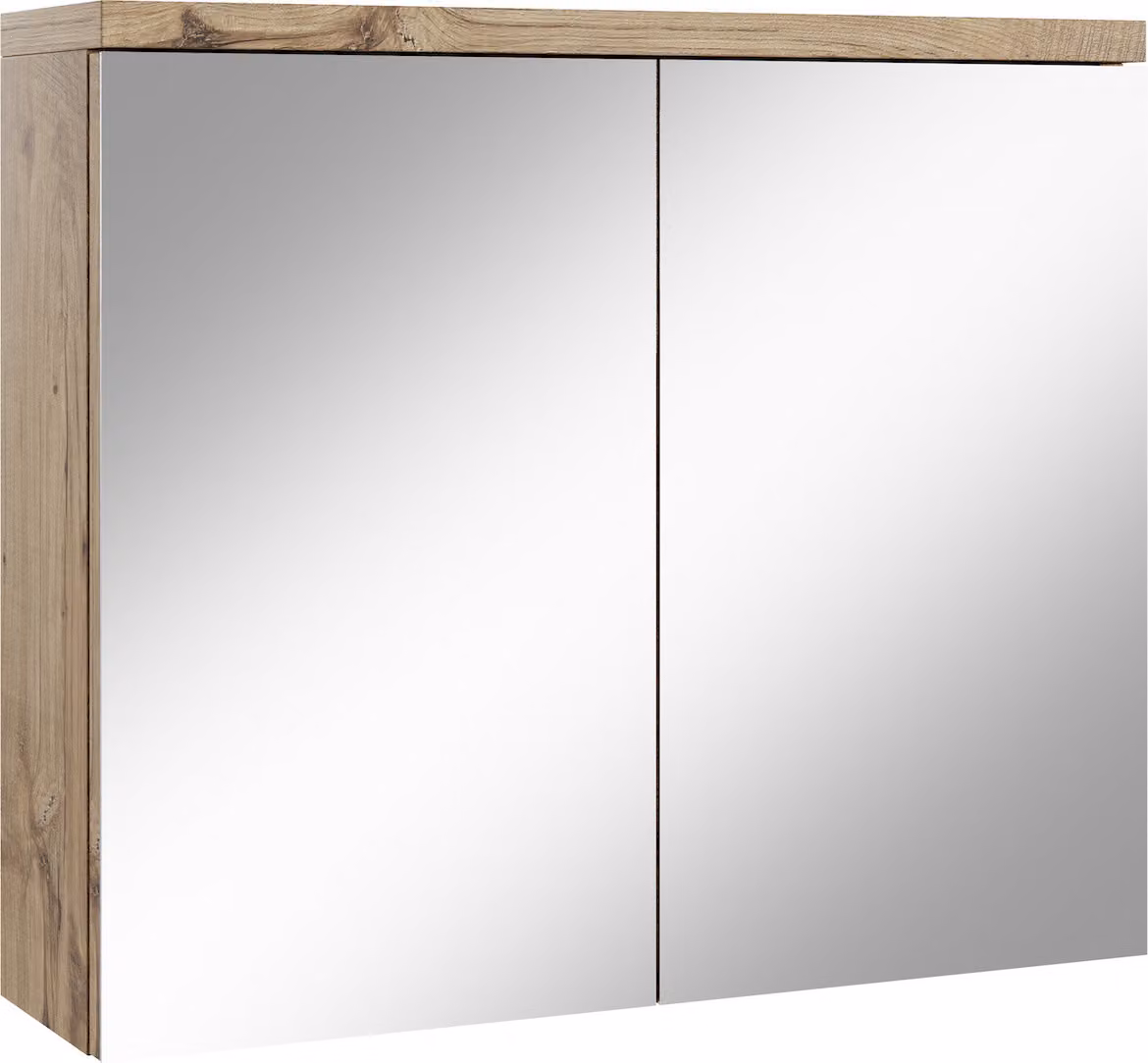 Badplaats Specchio Contenitore Toledo 80 x 20 x 60 cm - Rovere Castagno - Colonna Bagno