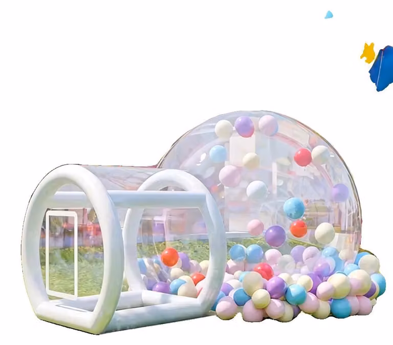 Castello gonfiabile a forma di bolla, design portatile, ideale per eventi, 2,5 m con compressore