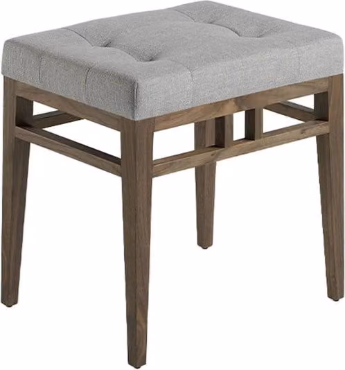 Sgabello in tessuto grigio