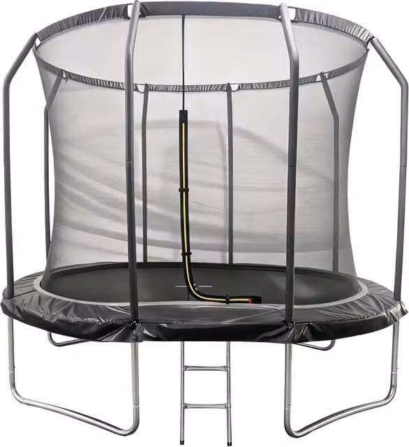 Trampolino ovale 305x214cm nero SYDNEY + rete e scaletta