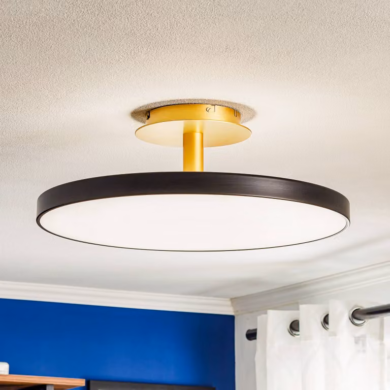 UMAGE Plafoniera di design Asteria Up Large, dimmerabile, Nero, Soggiorno / Sala da pranzo, Acciaio Inox, Design, Plafoniera