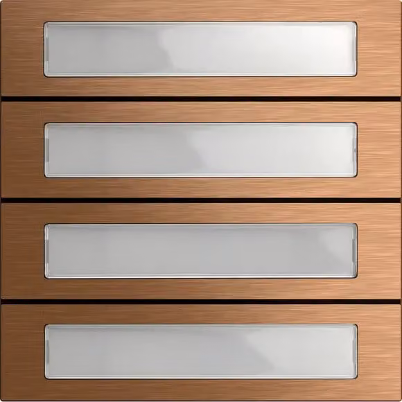 GIRA System 106, modulo pulsante di chiamata, bronzo, GIRA, metallo, da parete, IP54