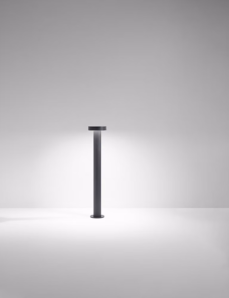 Stool - Paletto da Giardino a Led 12W, IP65, 960lm, H.60cm, 3000K, Alluminio Verniciato, Paletto da esterno, Antracite - Perenz