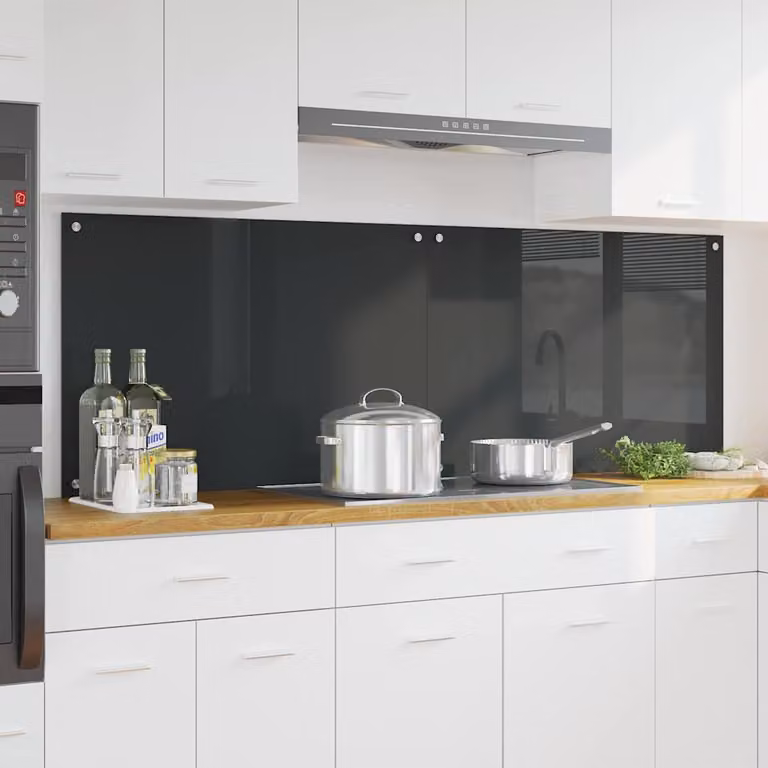 Set di 2 schienali da cucina vidaXL colore grigio antracite L 90 cm x H 60 cm