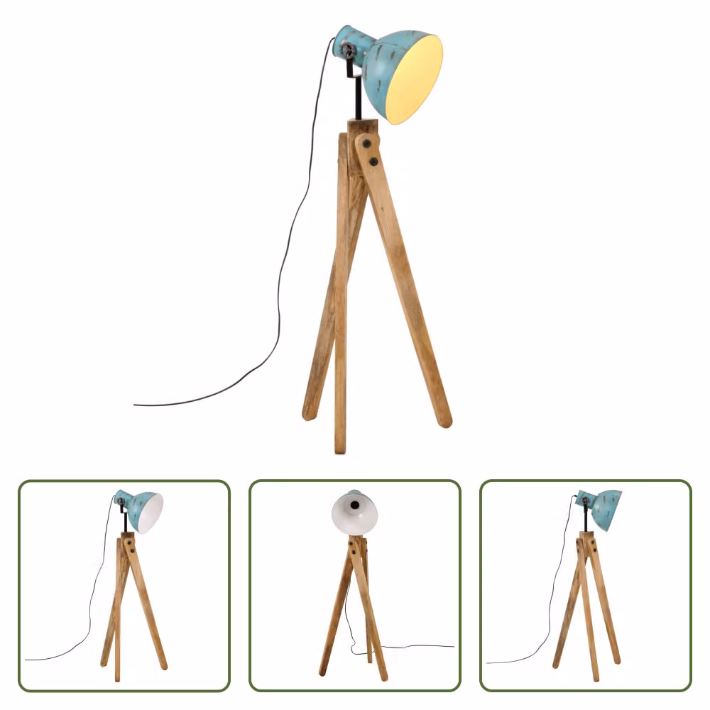 The Living Store Lampada da terra 25 W Blu 45x45x120 cm E27