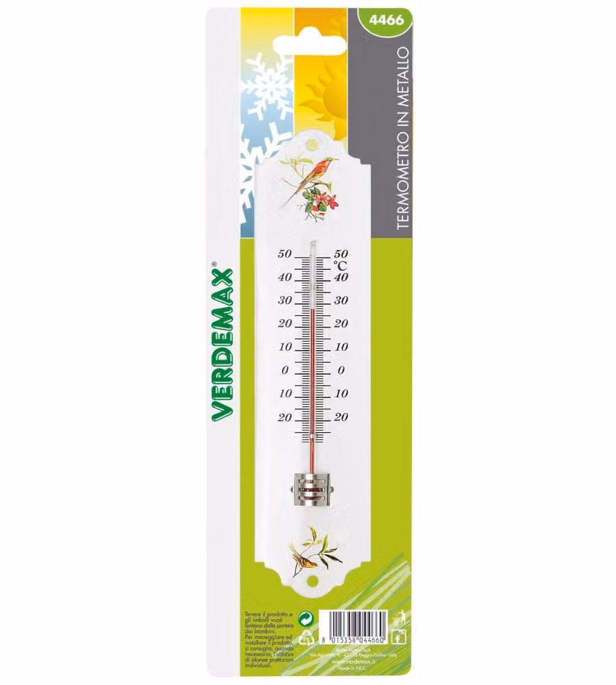 Termometro in metallo 200 x 51 mm
