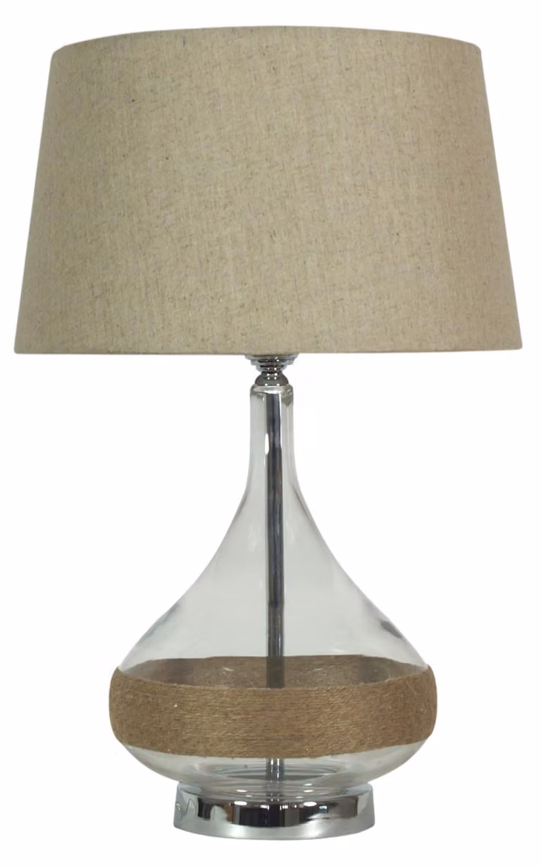 Lampada da tavolo ECO cromata grigia 1xE27x60W in tessuto, dimensioni: 62x40x40 cm, IP20, Candellux