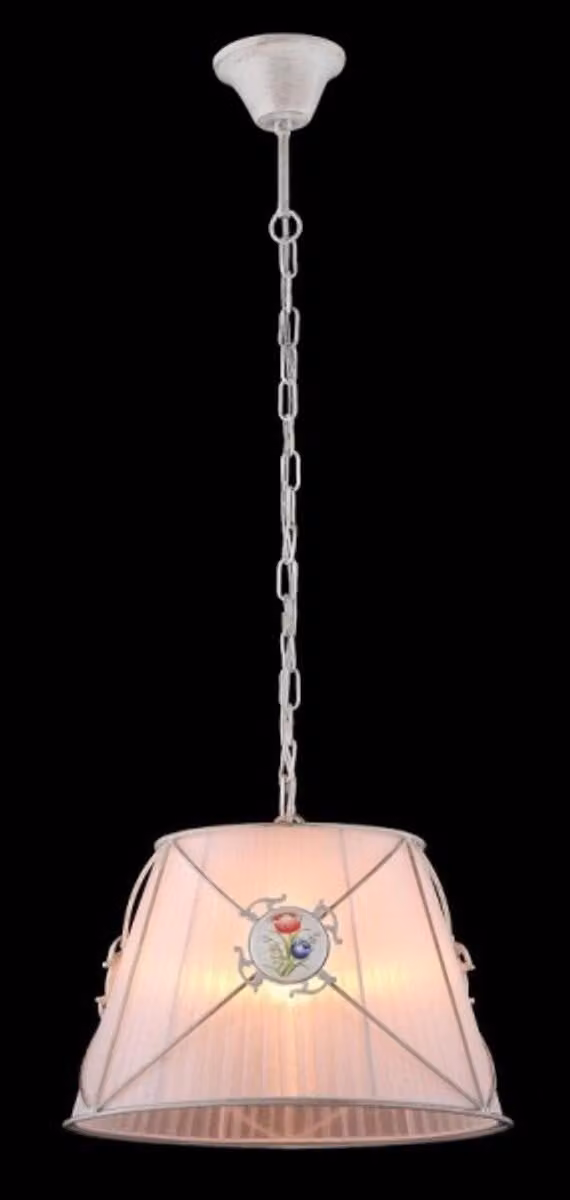 Lampadario a sospensione in stile barocco, marca Casa Padrino, color crema e oro, diametro 36 cm, altezza 24 cm, lampadario in stile antico