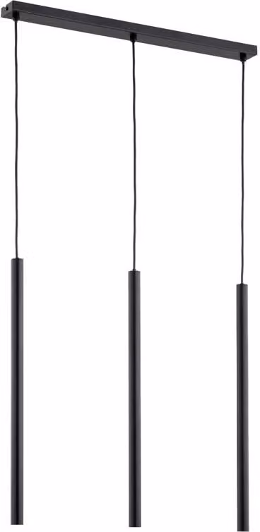 Lampada a sospensione COLLET nera 3xG9x10W in metallo, dimensioni: 100x4x60 cm, IP20, Alfa