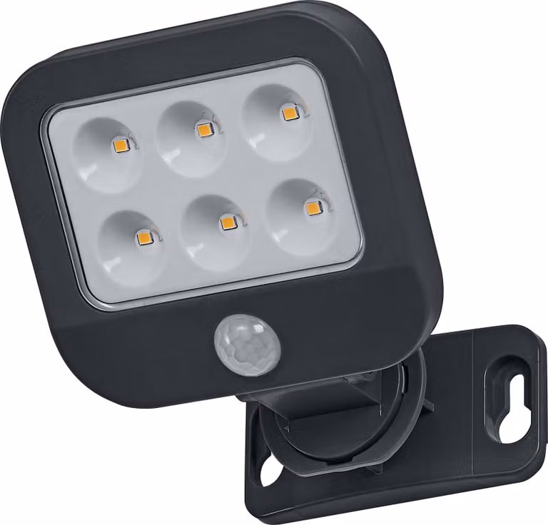 Lampade/proiettori OSRAM, grigio scuro, 1,8 W, 140 lm, 3000 K, grado di protezione IP44, durata di 25.000 ore, sensore di movimento PIR, funzione di ricarica USB-C