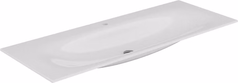 Lavabo in Vetroceramica Keuco Edition 11 1405 x 538 mm per rubinetteria a 1 foro - bianco - 31160311401