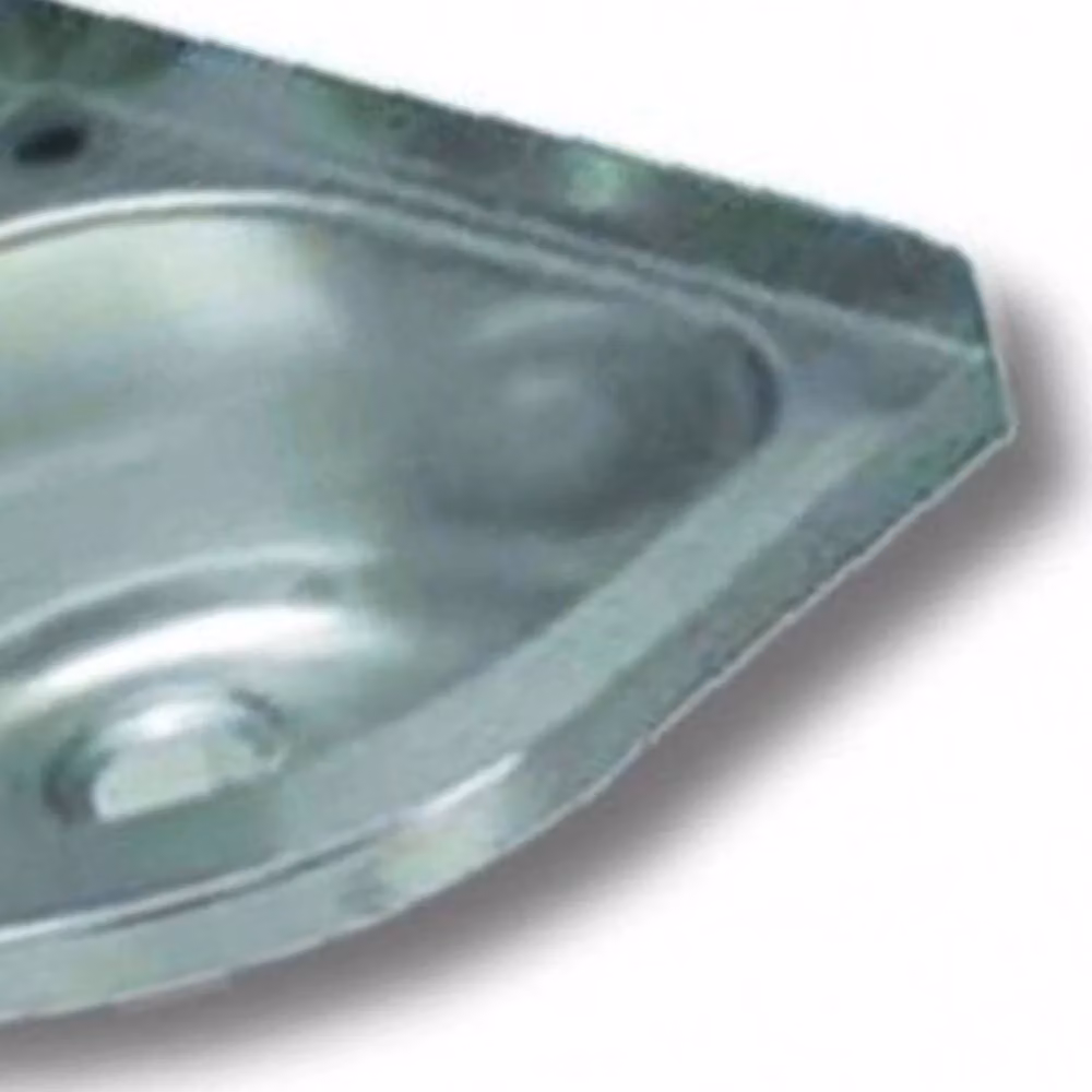 Lavabo angolare antivandalo Goman in acciaio inox color argento L: 36,0 cm, P: 24,8 cm, H: 36,0 cm – 2