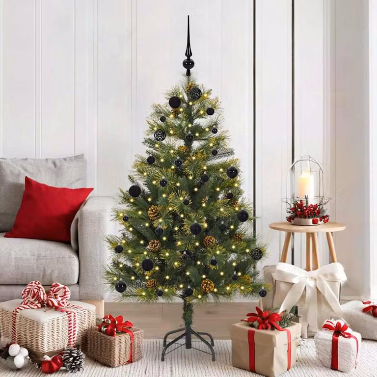 Maison Exclusive - Albero di Natale artificiale pieghevole con pigne, 150 cm