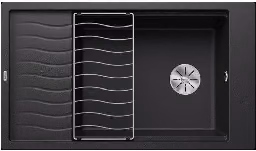 Lavello in granito Blanco ELON XL 8, colore nero
