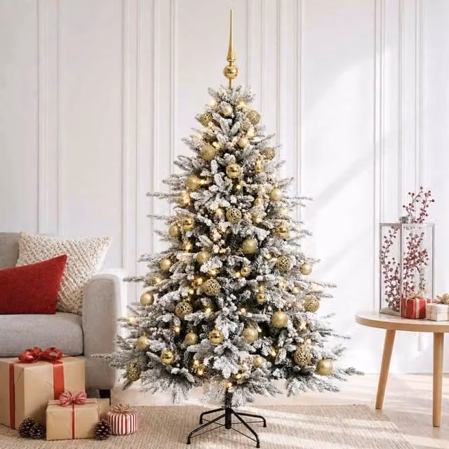 Albero di Natale artificiale con palline 150 cm 150 LED 3465680