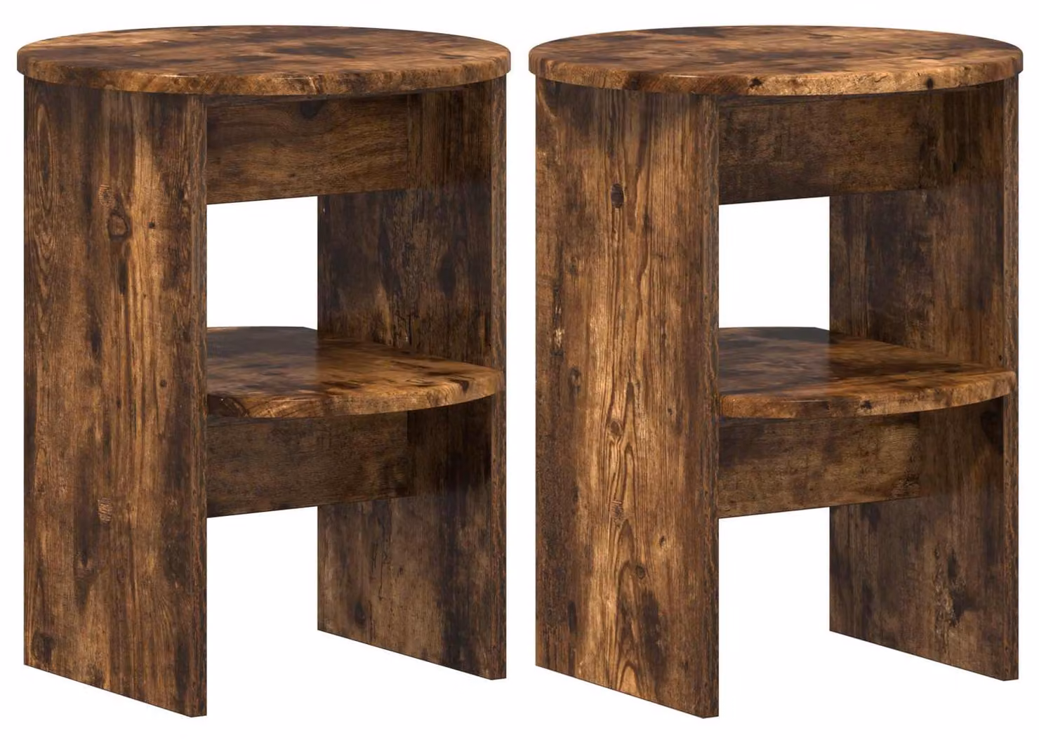 Mobile laterale 2 pcs Quercia Affumicata Ø40 x 50 cm