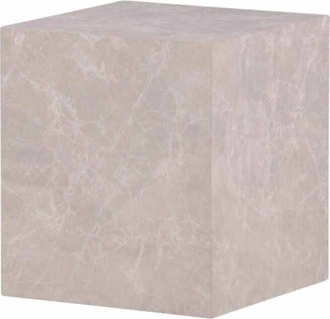 FURNLUX Tavolino York Marble Grey 40cm / Hauptfarbe: Grau / Dimensioni: 40 x 40 x 45 cm
