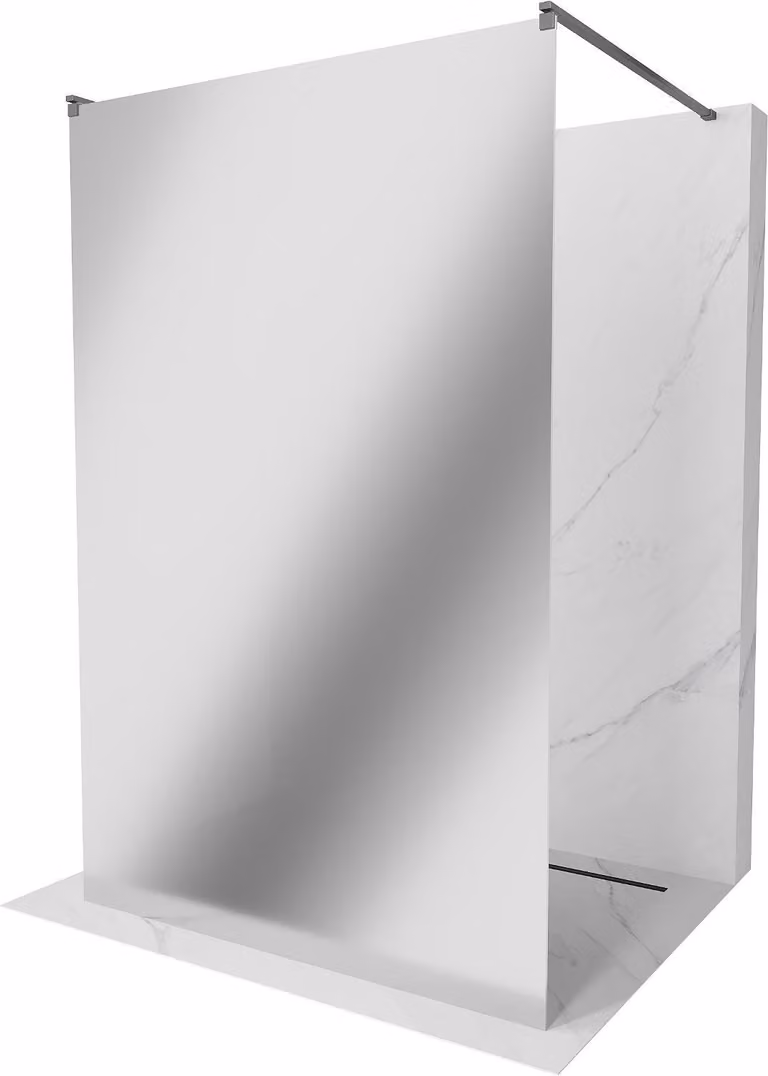 Mexen Kioto parete doccia indipendente 110 x 200 cm, specchio 8 mm, gun metal - 800-110-002-95-50