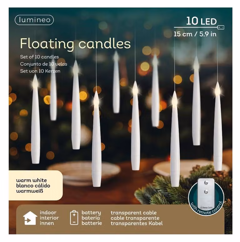 Candela galleggiante LED 15cm ws 10pz