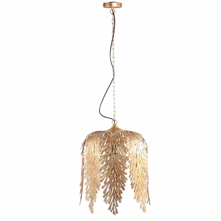 Lampada a Sospensione Ptmd Joff Color Oro 58 Cm