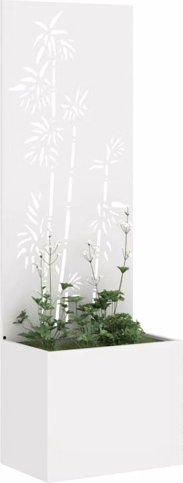 Schermo per privacy in giardino Floreale Bianco 50 x 150 cm
