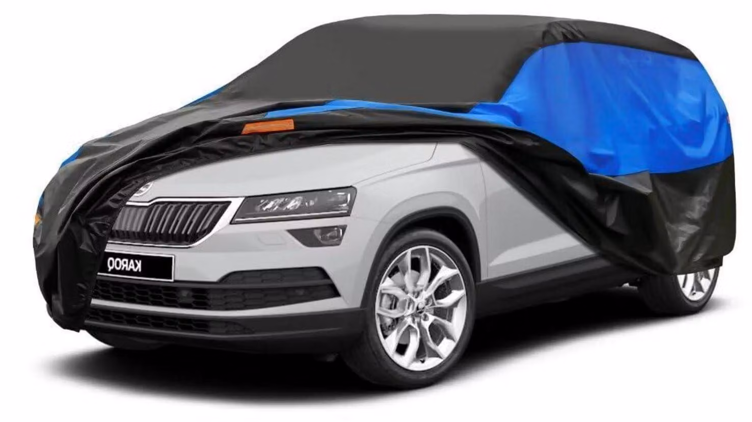 Copertura impermeabile e traspirante per auto, compatibile con Skoda Karoq (2017-2024), disponibile nei colori nero e blu