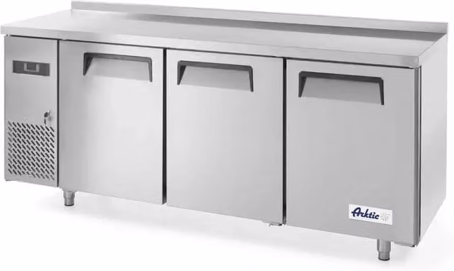 Banco refrigerato tre porte Kitchen Line Hendi Arktic 390L in acciaio inox color argento