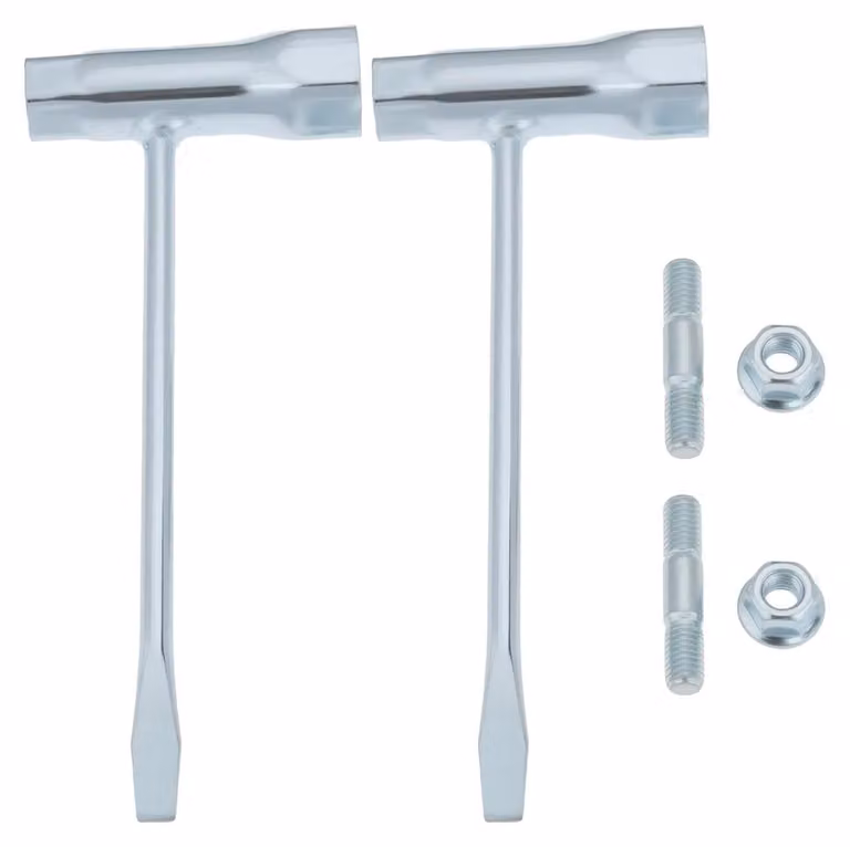 2 set di chiavi e viti per tosaerba, compatibili con motoseghe cinesi serie 4500, 5200 e 5800