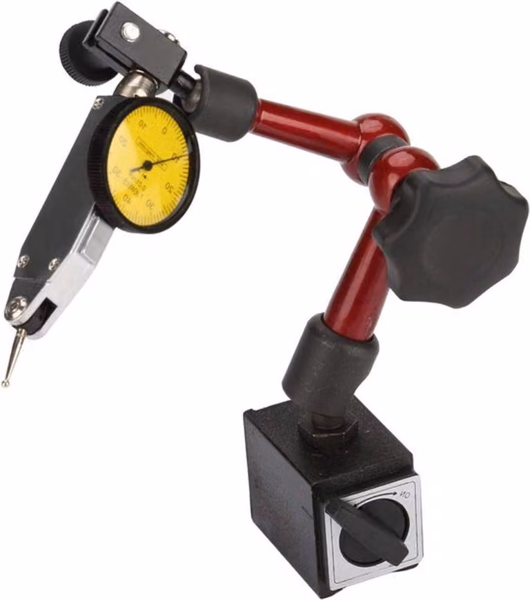Supporto magnetico flessibile e robusto per misurazioni, dotato di bilancino e indicatore per misurazioni precise