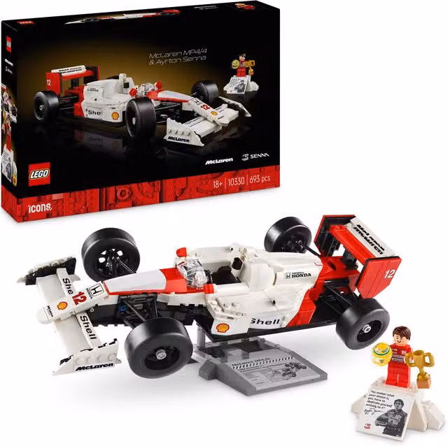 LEGO Icons McLaren MP4/4 e Ayrton Senna, modello da costruzione bianco, 10330 – 2