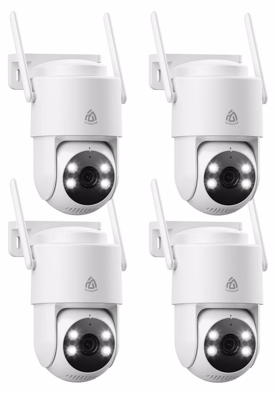 Telecamera di sicurezza esterna - Risoluzione 2K, rotazione a 360°, visione notturna a colori fino a 10 metri