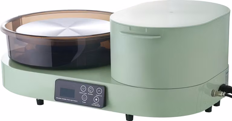 SucceBuy Tornio elettrico da 450 W, tornio da vasaio con piatto girevole in alluminio da 28 cm, pedale e velocità regolabile da 30 a 300 giri/min, robusto alloggiamento in alluminio, ideale per l'arte dell'argilla fai da te e per i principianti.