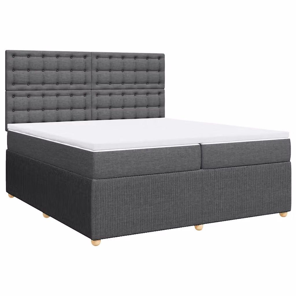 Letto Ibrido vidaXL con Materasso e Struttura in Legno di Pino, Grigio e Bianco, L/P: 200 x 200 cm – 2