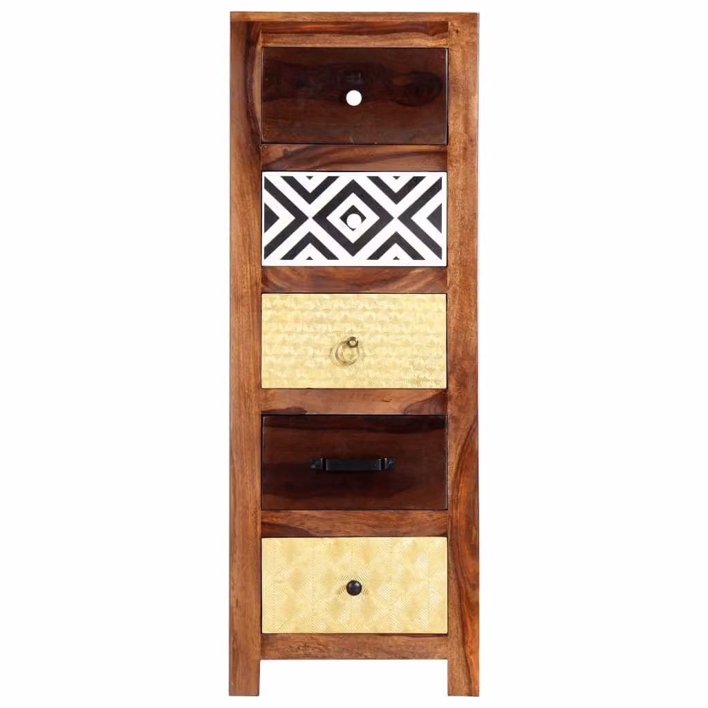 Credenza 40x30x110 cm in Legno Massello di Acacia