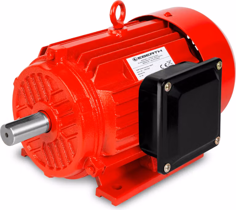 Motore elettrico EBERTH 400V con potenza di 3 kW, motore trifase in alluminio, trifase, velocità 2880 giri/min, corrente 6,4 A, fattore di potenza 0,95