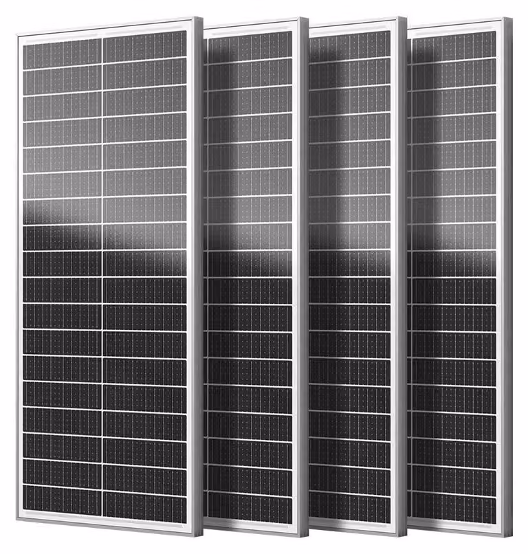 Pannello solare, silicio monocristallino, alta efficienza, 100 W x 4
