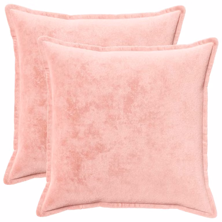 vidaXL Federa 2 pcs HOUTEN Rosa 65 x 65 cm Flanella
