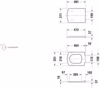 Duravit 0065610000 Sedile WC Caro White cerniere