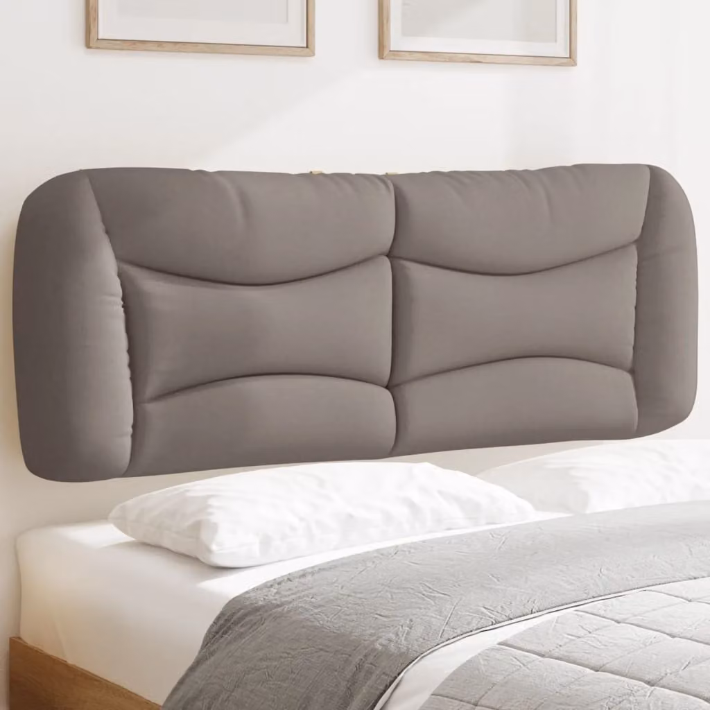 Cuscino Testiera vidaXL Hvar in Tessuto, Colore Tortora/Grigio/Beige, Larghezza: 140 cm