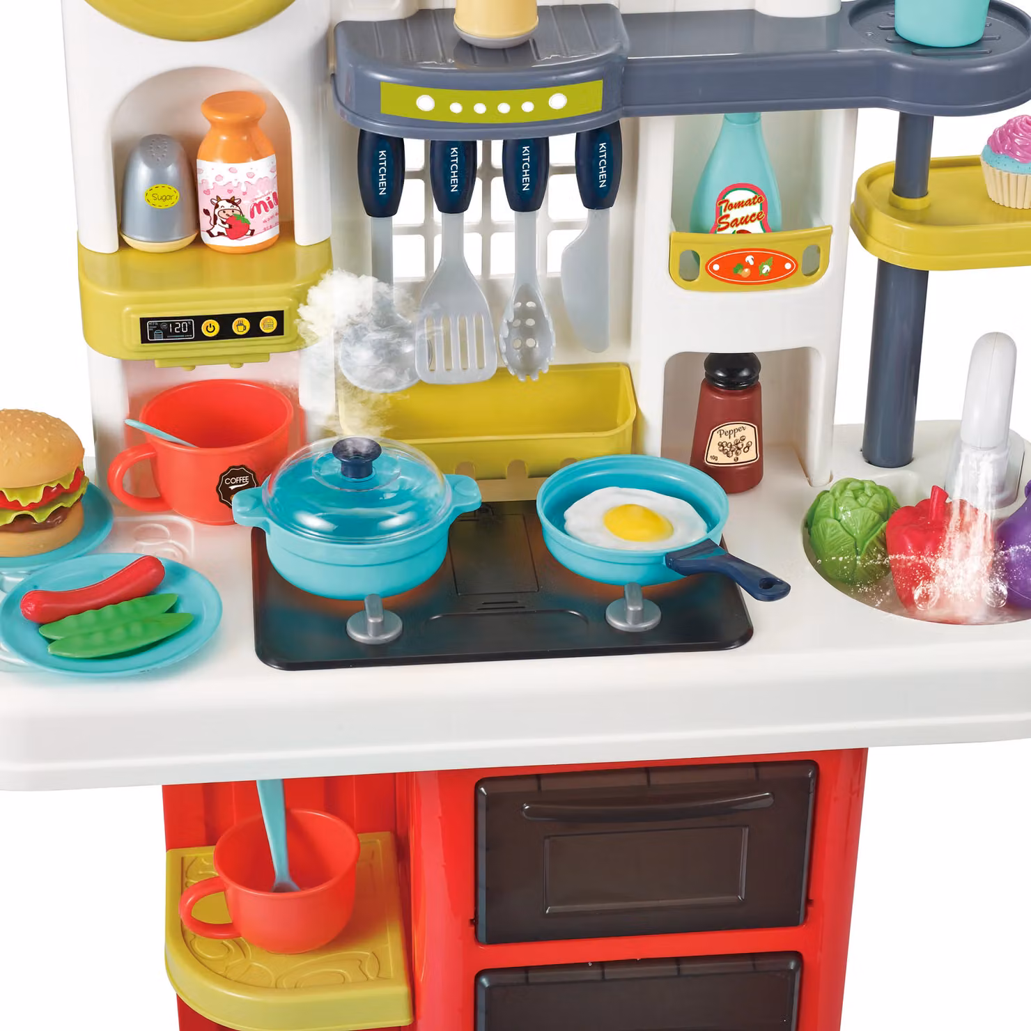 Set da cucina giocattolo CuciniAmo Insieme Tu Giochi, 50 pezzi multicolore in plastica, H 76 x L 51 x P 20 cm – 2