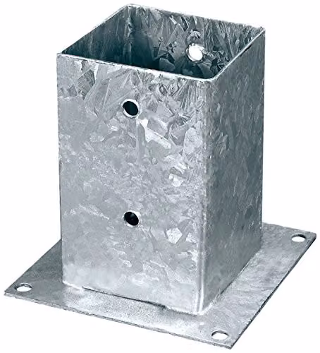 Ancoraggio d'appoggio per travi 121 x 121 x 150 x 180 mm.