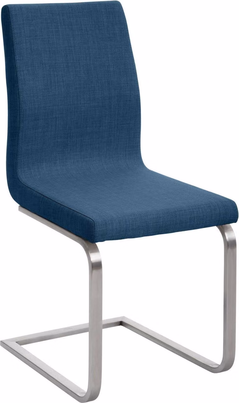 Sedia da pranzo in tessuto - Sedia di design - Elevato comfort di seduta e schienale ergonomico | Colore: blu