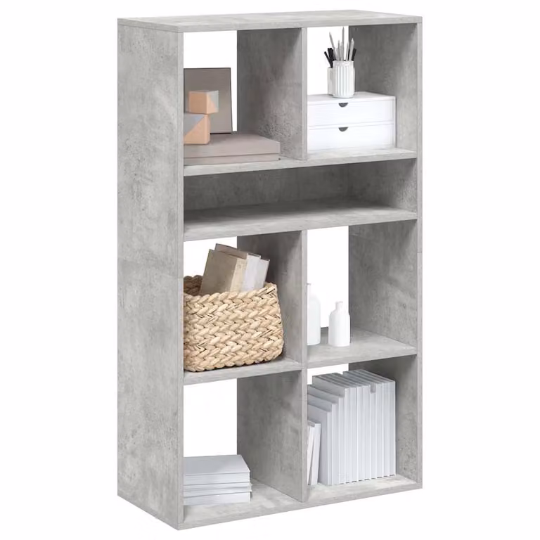 Libreria vidaXL in stile industriale grigio con pannello posteriore, L 66 cm, P 31 cm, H 112 cm