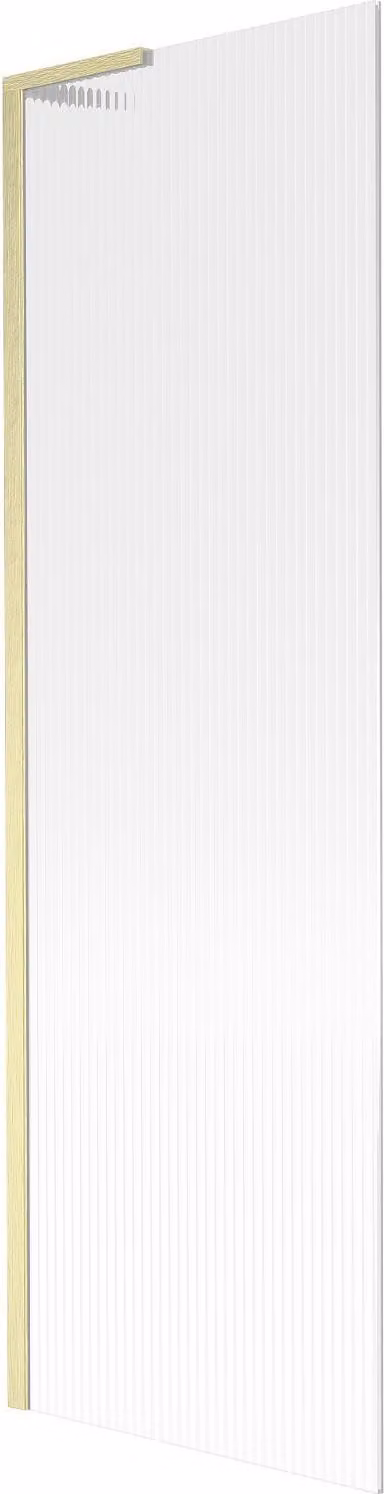 Mexen Next L paratia per vasca da bagno 1 anta 60 x 150 cm, righe, oro spazzolato - 895-060-000-03-09-55